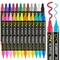24-Color Dual Tip Acrylic Paint Pens Markers Premium for Wood, Canvas, Stone, Rock, Glass, Ceramic Surfaces DIY Crafts and Art Supplies